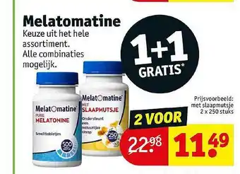 Kruidvat Melatomatine 1+1 Gratis aanbieding