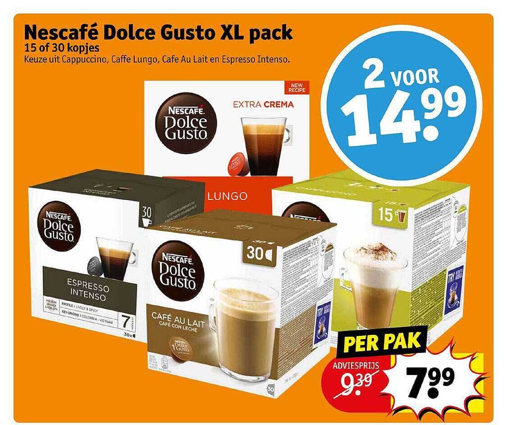 Nescafé Dolce Gusto XL Pack aanbieding bij Kruidvat