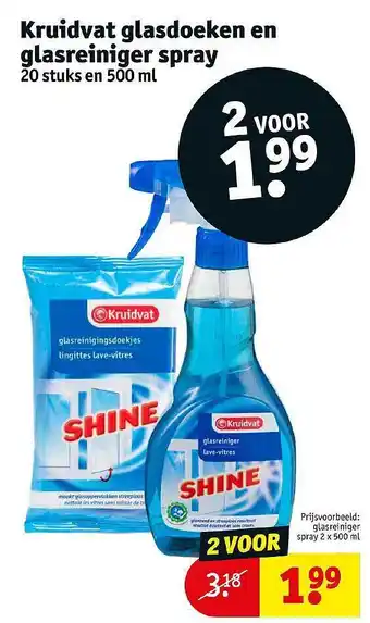 Kruidvat Kruidvat Glasdoeken En Glasreiniger Spray aanbieding