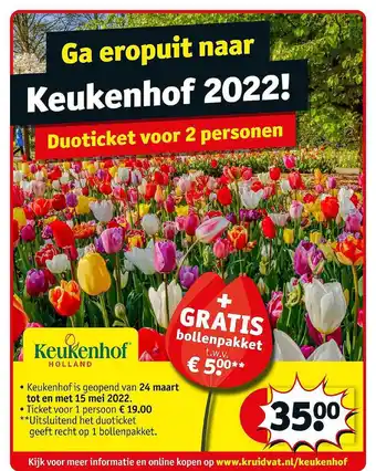 Kruidvat Keukenhof 2022 aanbieding