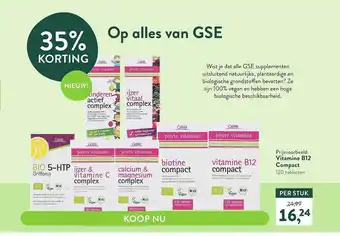 Holland & Barrett GSE Vitamine B12 Compact 35% Korting aanbieding