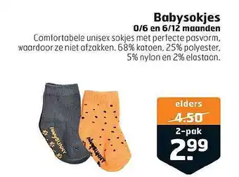 Trekpleister Babysokjes aanbieding