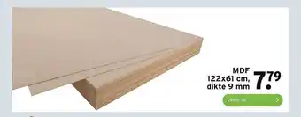 GAMMA MDF 122x61 Cm, Dikte 9 Mm aanbieding