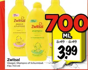 Vomar Voordeelmarkt Zwitsal Wasgel, Shampoo Of Schuimbad aanbieding