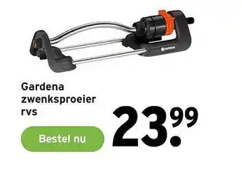 GAMMA Gardena Zwenksproeier RVS aanbieding