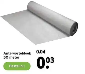 GAMMA Anti-Worteldoek 50 Meter aanbieding