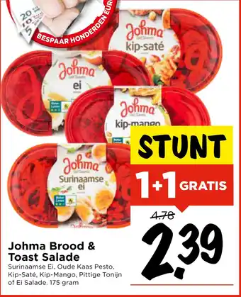 Vomar Voordeelmarkt Johma Brood & Toast Salade aanbieding