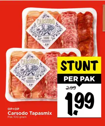 Vomar Voordeelmarkt Carsodo Tapasmix aanbieding