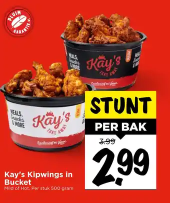 Vomar Voordeelmarkt Kay's Kipwings in Bucket aanbieding