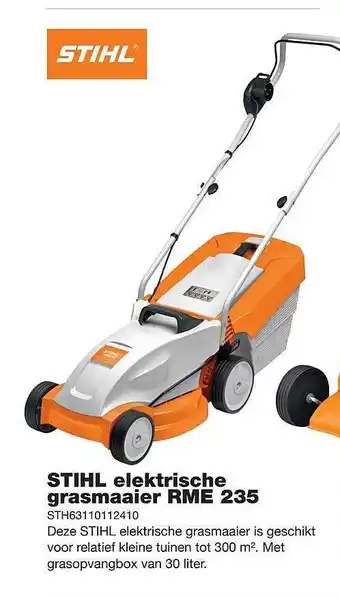 De Boer Drachten Stihl Elektrische Grasmaaier RME 235 aanbieding