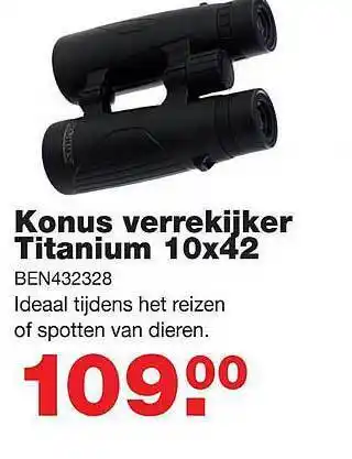 De Boer Drachten Konus Verrekijker Titanium 10x42 aanbieding