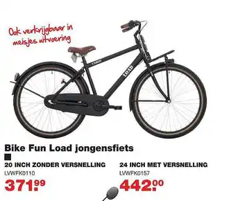 De Boer Drachten Bike Fun Load Jongensfiets aanbieding