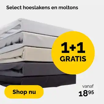 Beter Bed Select hoeslakens en moltons aanbieding