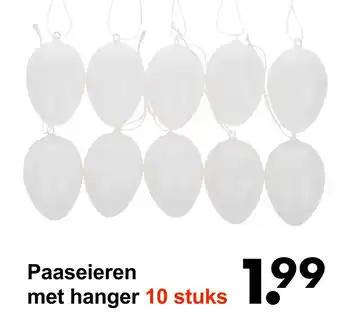 Wibra Paaseieren met hanger 10 stuks aanbieding