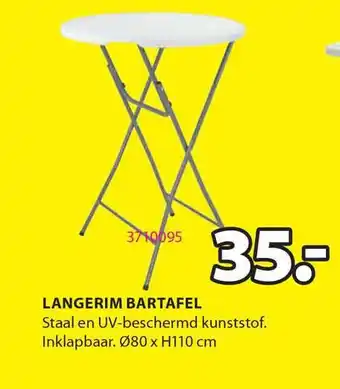 Jysk Langerim Bartafel aanbieding