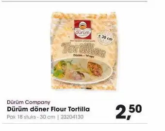 HANOS Dürüm Company Dürüm Döner Flour Tortilla aanbieding