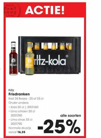 HANOS Fritz Frisdranken aanbieding