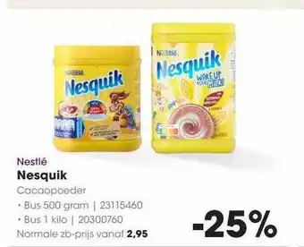 HANOS Nestlé Nesquik aanbieding