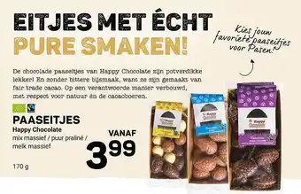 Ekoplaza Paaseitjes Happy Chocolate aanbieding