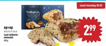 ALDI Prestige Luxe Volkoren Notenstol aanbieding