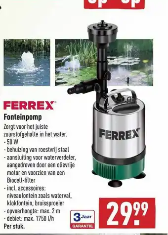 ALDI Ferrex Fonteinpomp aanbieding