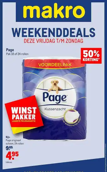 Makro Page Kussenzacht 50% Korting aanbieding