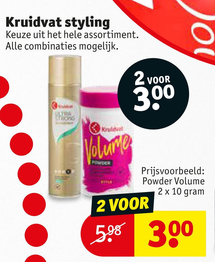 Kruidvat styling aanbieding bij Kruidvat