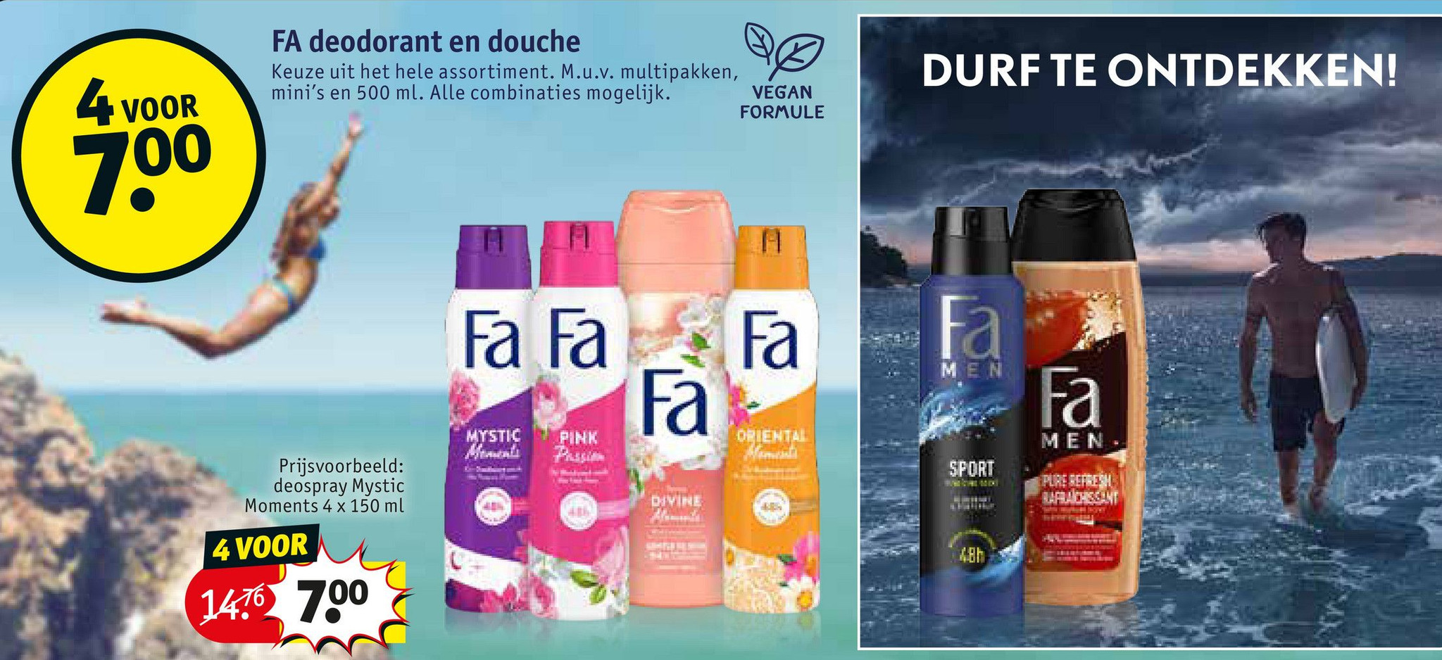 FA deodorant en douche aanbieding bij Kruidvat
