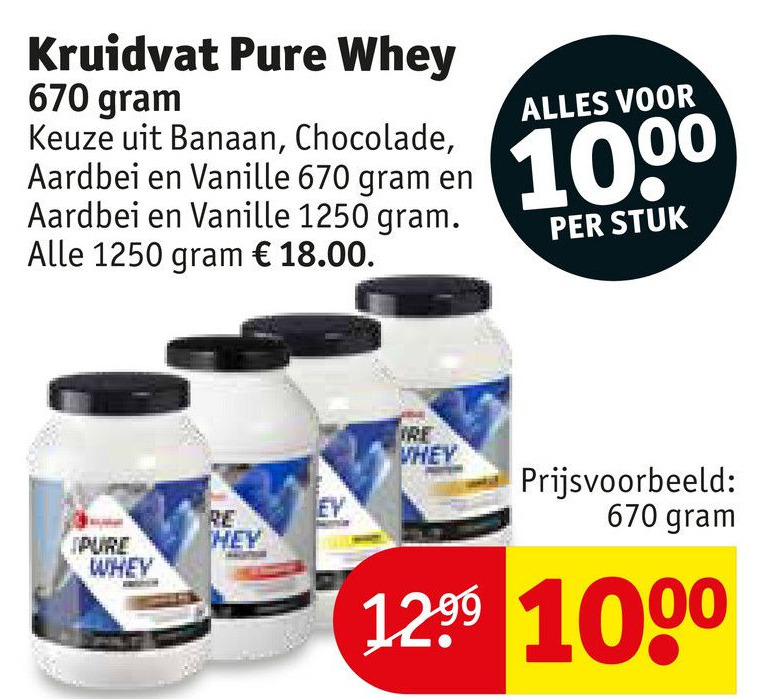 Kruidvat Pure Whey aanbieding bij Kruidvat