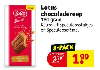 Kruidvat Lotus chocoladereep aanbieding