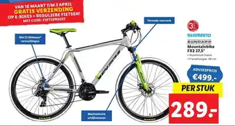 Lidl SHIMANO ZUNDAPP Mountainbike FX2 27,5" aanbieding