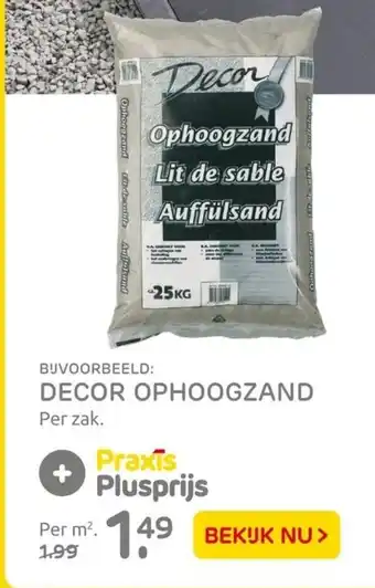 Praxis Decor Ophoogzand per zak aanbieding