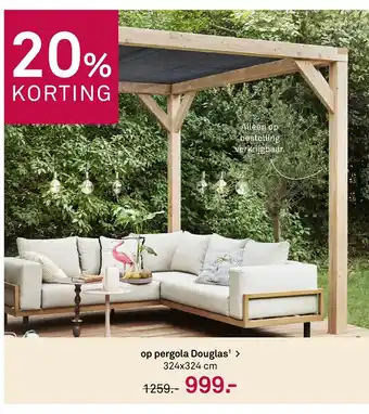 Karwei Op pergola douglas 324x324 cm aanbieding