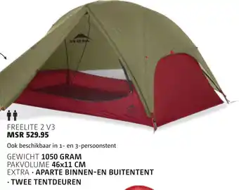 Bever MSR Freelite 2-persoons Tent V3 aanbieding