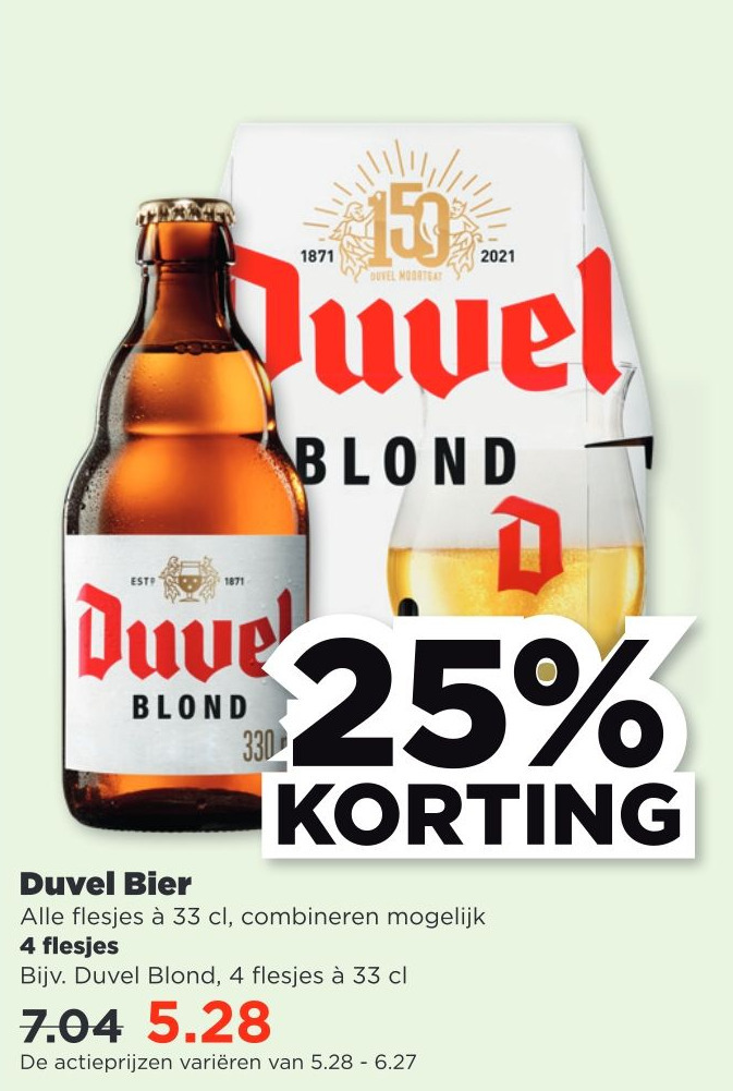 Duvel Bier aanbieding bij PLUS