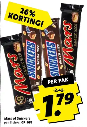 Boni Mars of snickers aanbieding