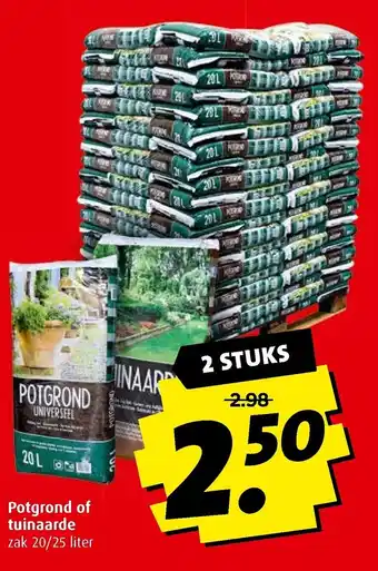 Boni Potgrond of tuinaarde 20L aanbieding