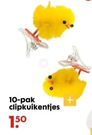 HEMA 10-pak clipkuikentjes aanbieding