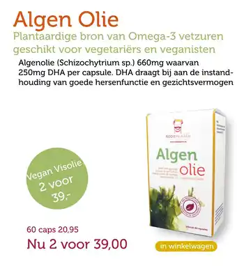 De Rode Pilaren Algen Olie aanbieding