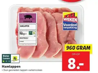 Lidl Hamlappen • Dun gesneden lappen varkensvlees aanbieding