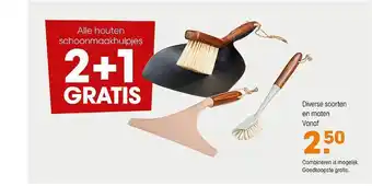 Kwantum Alle Houten Schoonmaakhulpjes 2+1 Gratis aanbieding