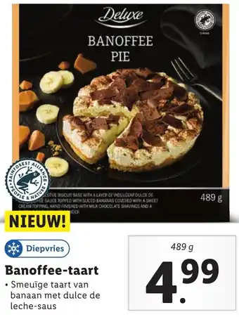 Lidl Banoffee-taart 489g aanbieding