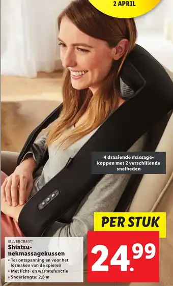 Lidl Shiatsu nekmassagekussen aanbieding