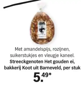 Albert Heijn Streeckgenoten Het gouden ei, bakkerij Koot uit Barneveld, per stuk aanbieding