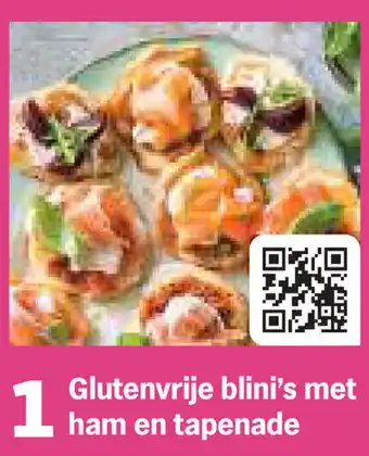 Albert Heijn Glutenvrije blini's met ham en tapenade aanbieding