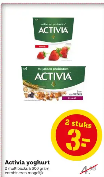 Coop Activia voghurt aanbieding