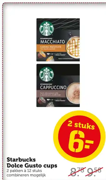 Coop Starbucks Dolce Gusto cups aanbieding