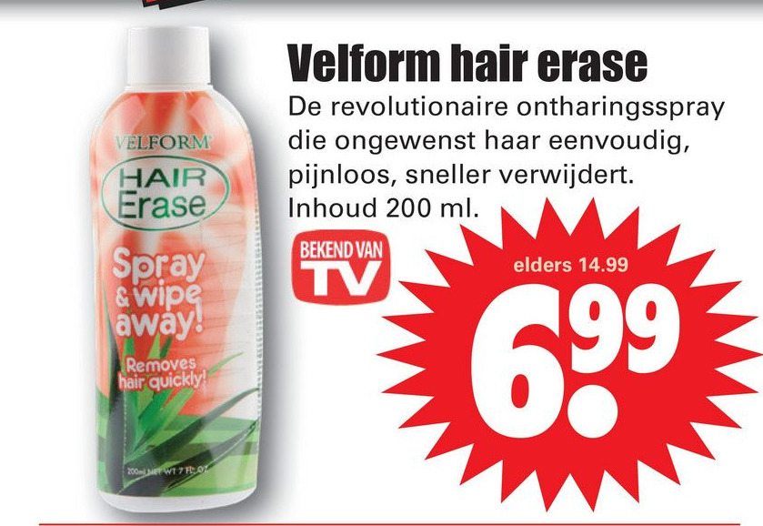 Velform hair erase aanbieding bij Dirk