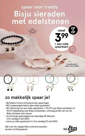 Etos Bisju Sieraden Met Edelstenen aanbieding