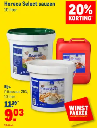 Makro Horeca Select Sauzen 10L aanbieding